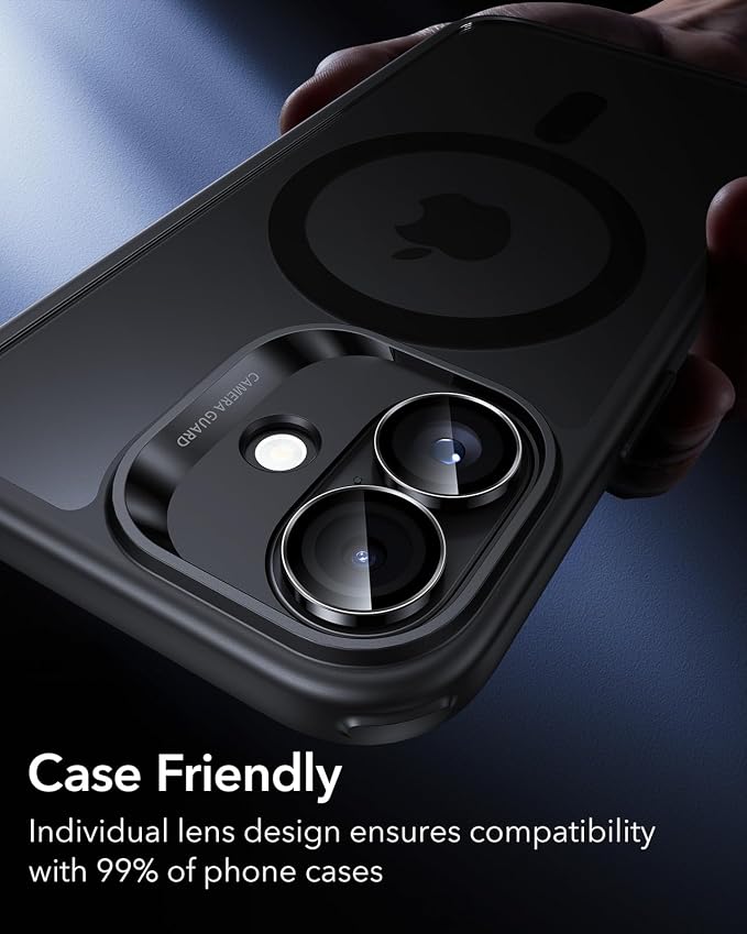 ESR 2 Pack Camera Lens Protector for iPhone 15/15 Plus/14/14 Plus, Ultra-tough HD Individual Lens Protectors, Scratch Resistant, Ultra-thin Tempered Glass, Armorite Series, Black | Individual Camera Cover, 9H Tempered Glass, Original Camera Clarity, Sc... - Image 8