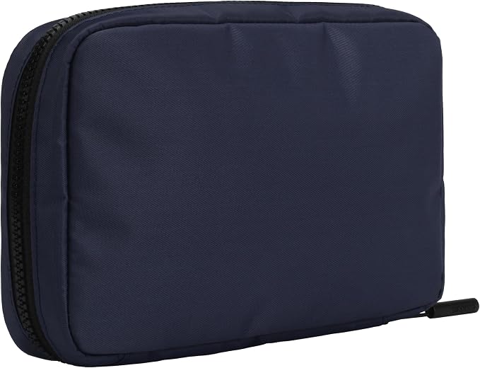 Incase Nylon Accessory - Electronics Organizer Bag - Small Travel Pouch for Cords - Camera Accessories - Compact Tech Bag with Faux-Fur Padded Compartment (Navy) - Image 8