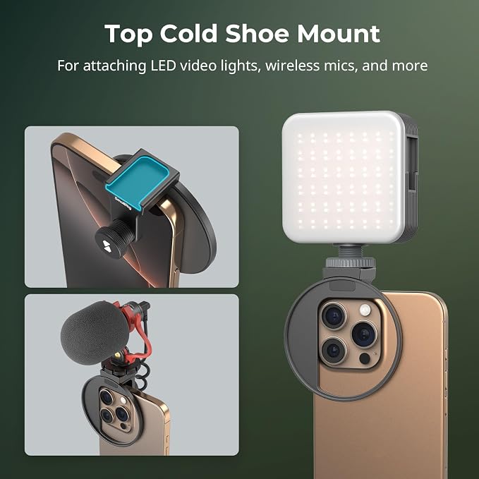 SmallRig Universal 67mm Threaded Filter Adapter for Phone Photography, Compatible with 67mm Threaded Filters & LED Lights, Built-in Cold Shoe Mount -5174 - Image 3