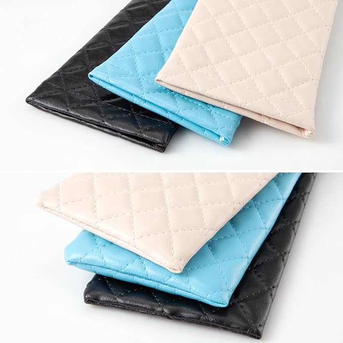TRIUMPH VISION Eyeglass Case Glasses Case Soft Sunglass Pouch Sleeve 3 Pack | Slim Lightweight Alternative to Bulky Case, Leather Lined Protect Lens, Squeeze Easy to Use, Stylish Portable for Daily Use - Image 7