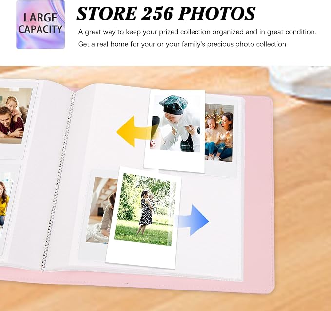 256-pocket Instant Photo Album for Fujifilm Instax mini Photo | Album Book for PoIaroid instant Camera, for Wedding Anniversary Birthday Travel Memories, Keep Your Unique Memories Safe - Image 2