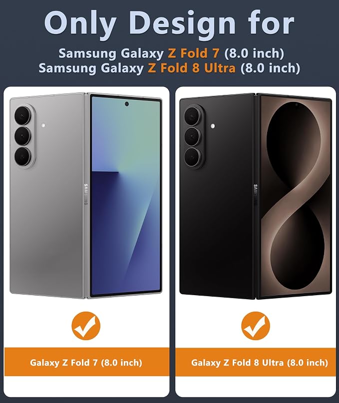 FNTCASE for Samsung Galaxy Z Fold 8 Ultra / Z Fold 7 Case, Fit for Magsafe | Screen Protector, Translucent Matte, 18FT Military Grade Drop Protection, Shockproof Protective Phone Cover, Black - Image 2