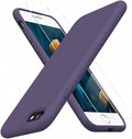 miracase Ultra Slim Designed for iPhone SE Case 2022(3rd Gen)/iPhone SE 2020 Case(2nd Gen)/iPhone 7 Case/iPhone 8 Case with Screen Protector, Multi-Color Silicone Shockproof Phone Case Dark Purple by Miracase