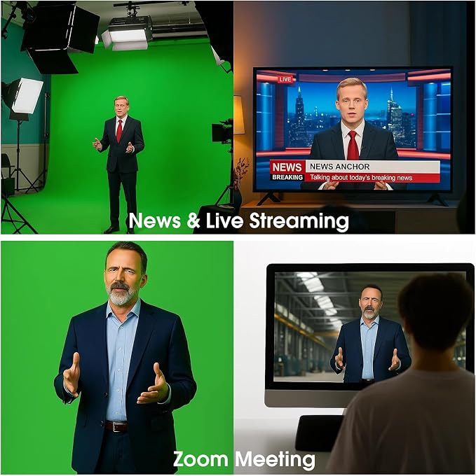 CPLIRIS 10x20ft Green Screen Backdrop for Photography, Dual-Size Dual-Pocket Design Chromakey Background for Photoshoot and Video with Both Options of 10 feet and 20 feet in Width - Image 7