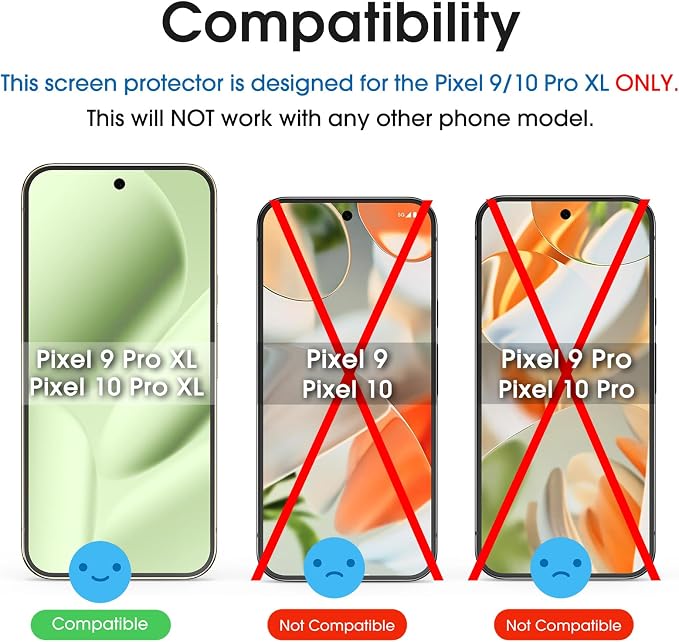 amFilm OneTouch for Google Pixel 10 Pro XL Screen Protector Tempered Glass | 30s Auto-Alignment, Bubble Free, Scratch & Drop Protection, HD Clear, 2 Pack (Pixel 10 XL-6.8") - Image 2