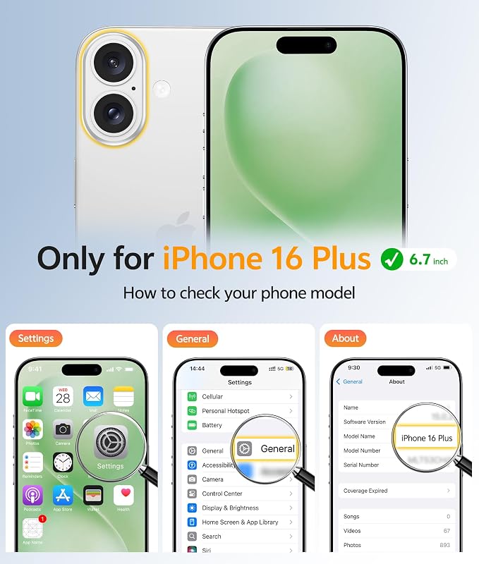 FNTCASE for iPhone 16 Plus Case, Fit for Magsafe, Screen Protector | Full Camera Protection, Translucent Matte, 14FT Military Grade Drop Proof, Shockproof Protective Phone Cover，Light Moss - Image 2