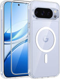 FNTCASE for Google Pixel 10 / Pixel 10 Pro Case, Compatible with Magsafe | Screen Protector, Anti Yellowing, 14FT Military Grade Drop Protection, Shockproof Protective Phone Cover, Transparent Clear by FNTCASE