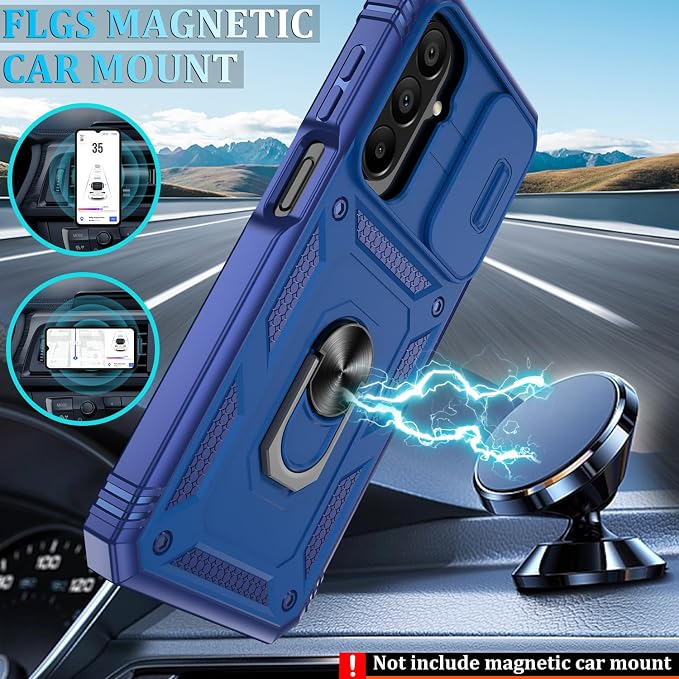 Gritup for Samsung A26 5G Case: A26-5G Phone Case with Screen Protector*2 | Magnetic Stand & Slide Camera Cover, Shock Proof Military-Grade para Galaxy-A 26 Cover, Blue - Image 5
