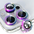 Choiche for iPhone 15 Pro/iPhone 15 Pro Max Camera Lens Protector | Ultra HD, Bling 9H Tempered Glass Camera Cover Screen Protector Metal Ring Decoration Accessories (Diamond-Colorful) by Choiche