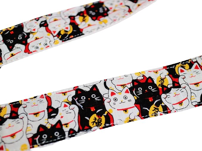 UNIKSTRAP Original Design Japanese Lucky Style Fortune Cat Adjustable Camera Strap, Neck Shoulder Belt Fit for Canon Nikon Sony Olympus Mirrorless & DSLR Camera etc. - Image 3