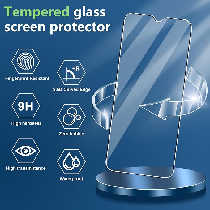 for Samsung Galaxy A26 Screen Protector with Camera Lens Protector, 9H Hardness Anti-Scratch Tempered Glass flim, Case Friendly, Anti-Fingerprint,Anti-Scratch (3+3 PACK) - Image 2