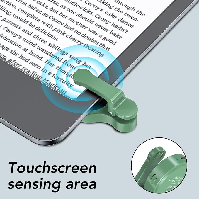Remote Control Page Turner for Kindle Paperwhite Oasis Kobo eReaders,Kindle Clicker Page Turner Accessories for iPhone,iPad, Android Tablets Reading Novels,Camera Video Record&Shutter Selfie (Green) - Image 5