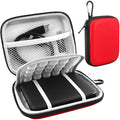 Lacdo Hard Drive Carrying Case for Western Digital WD Elements/WD My Passport/My Passport Ultra Portable External Hard Drive HDD 1TB 2TB 4TB 5TB 6TB USB 3.0 Protective Storage Travel Bag, Red by Lacdo