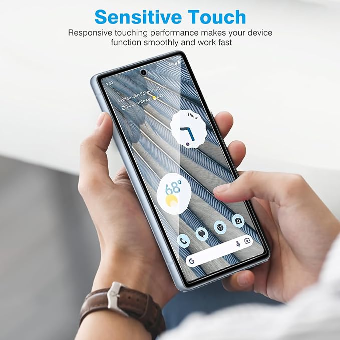 OMOTON Screen Protector for Google Pixel 7A 5G 6.1 Inch, 3 Pack | Tempered Glass & Camera Lens Protector, Alignment Frame/Anti Scratch - Image 8