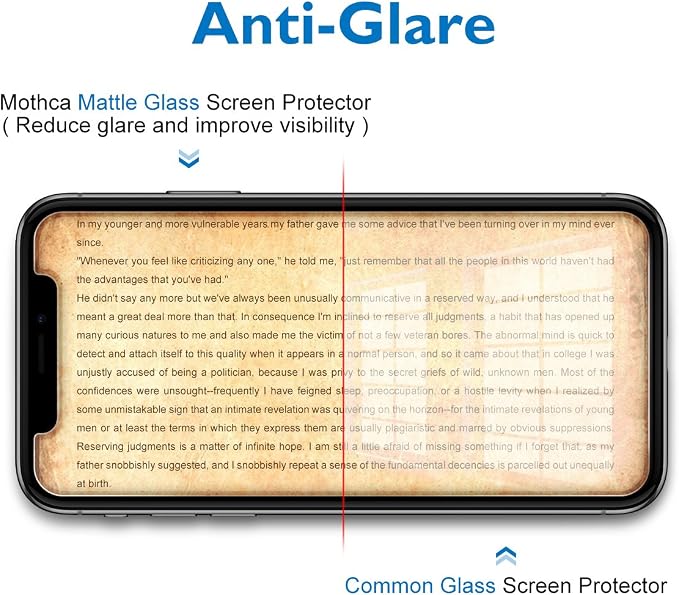 Mothca 2 Pack Matte Glass Screen Protector for iPhone XR/iPhone 11 Anti-Glare & Anti-Fingerprint Tempered Glass Clear Film Case Friendly Easy Install Bubble Free - Smooth as Silk Amazing Touch - Image 3