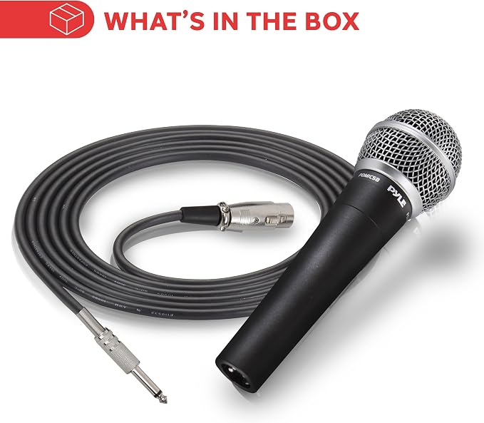 Pyle Professional Dynamic Microphone - 2-Pack Unidirectional Handheld Mic with Built-in Pop Filter, High Signal Output, 15 ft. XLR Audio Cable, Ideal for Stage, Karaoke & Studio Performances - Image 7