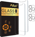 Ailun Screen Protector+Camera Lens Protector for iPhone 12 Pro, 2+2 Pack | 6.1 inch, Tempered Glass Film, HD by Ailun