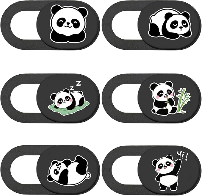Panda Camera Cover Slide Cute Animal Design Privacy Camera Blocker Protector for Laptop Desktop Tablet Phone Notebook Mini PC Accessories for Home Office Travel Use Secure Durable Cover by PRESSINART