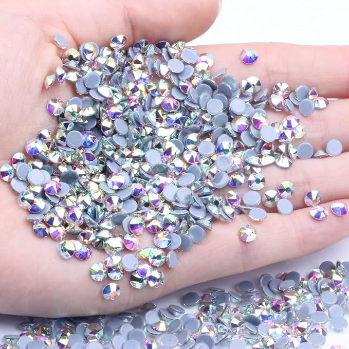 Jollin Hotfix Rhinestones Flatback Crystal Gems 10mm SS50, Crystal AB | 144pcs Hot Fix Crystals Glass Rhinestones for Bedazzling, Crafting, Clothes, Shoes & Accessories DIY Decoration - Image 2