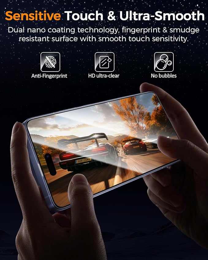 SIBEITU 3+3 Pack Screen Protector for iPhone 13 6.1 Inch Tempered Glass | 3 Pack Screen + 3 Pack Camera Lens Protector, HD Clear 9H Hardness, Scratch Resistant, Sensor Protection, Case Friendly - Image 5