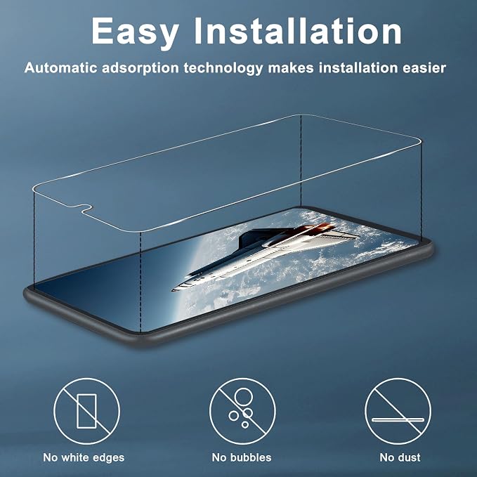 [3+3 Pack] Galaxy A16 5G Screen Protector + Camera Lens Protector, 9H Tempered Glass, Anti Scratch, Easy Installation, Bubble Free, HD Screen Protector for Samsung Galaxy A16 5G - Image 7