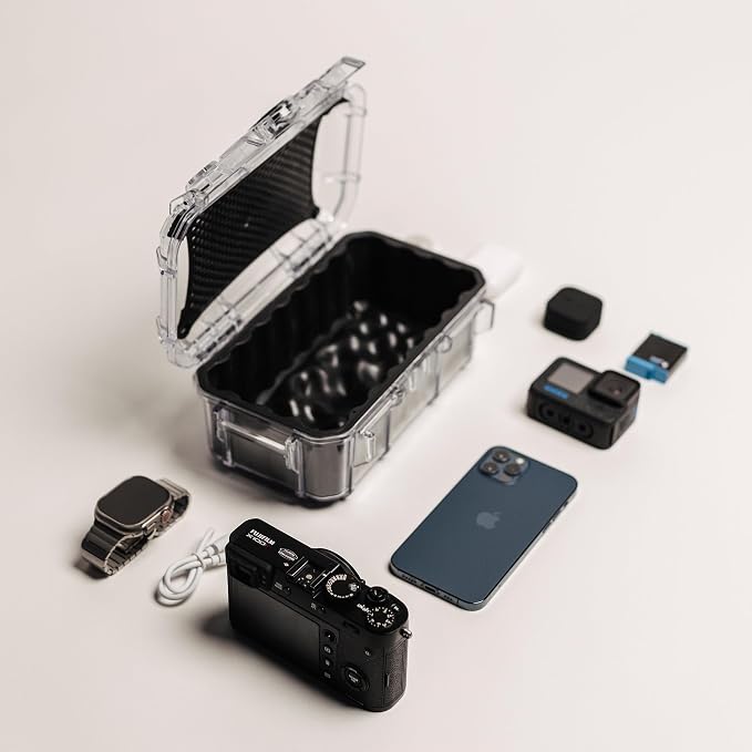 Evergreen Dry Box Tech Organizer – For Camera, Cables, Hard Drives, Memory Cards, Keys, Compatible with GoPro, Airtags (Large, Rubber Boot, Black) - Image 8