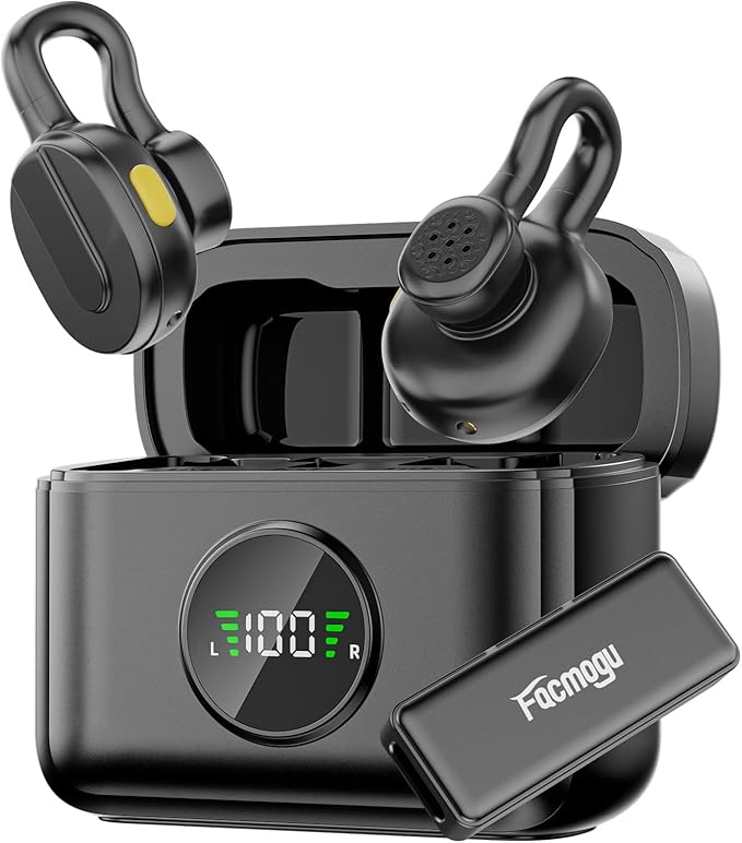 Q28 Mini Hidden Wireless Lavalier Microphone, Noise Cancelling/Mute/Reverb, Compact Clip on Microphone Wireless for Android & iPhone15/16/17(USB-C Plug), Charging Case, Video Recording Lapel Mini Mic by Facmogu