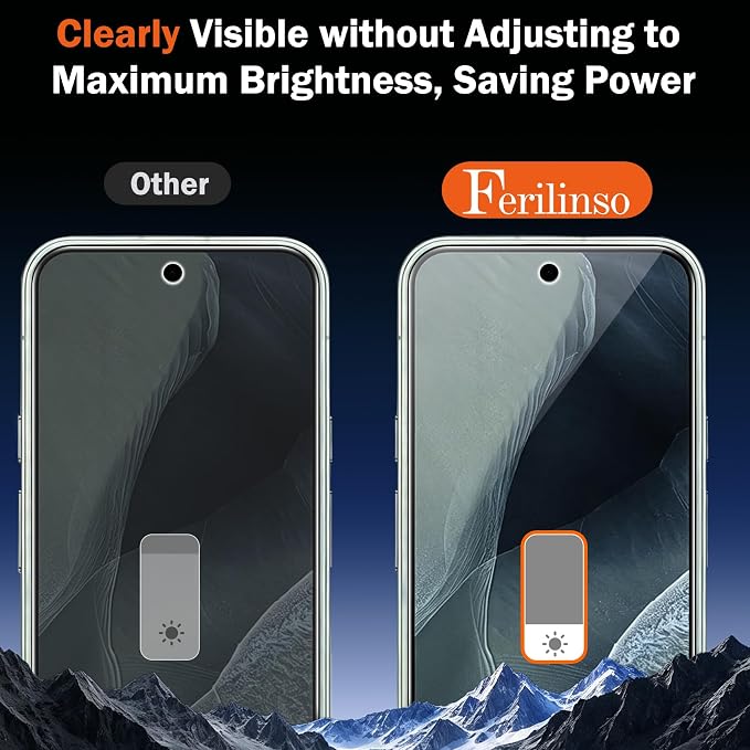 Ferilinso Privacy Screen Protector for Google Pixel 11, Tempered Glass | 3 Pack, 9H+ Hardness, Military-Grade Shatterproof, Anti-Scratch, HD, Case Friendly, Easy Installation Bubble Free - Image 5