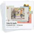 Vienrose Scrapbook Refill Pages 12x12, 10 Pack Heavyweight Clear Page Protectors for 3 Ring Binders, Top Loading Plastic Sleeves for Scrapbook Albums & Photo Storage (No Paper Inserts, Acid Free) by Vienrose