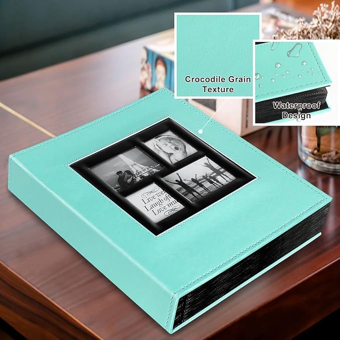 Ywlake Photo Album 4x6 600 Pockets Photos, Extra Large Capacity Family Wedding Picture Albums Holds 600 Horizontal and Vertical Photos Teal - Image 3