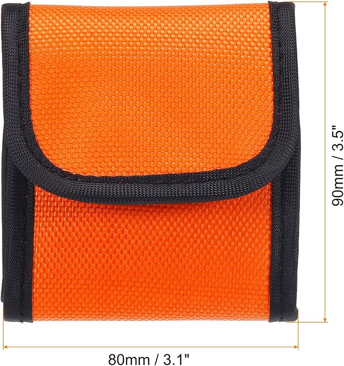 PATIKIL Lens Filter Case, 4-Pocket Camera Filter Case Portable Lens Filter Pouch Photography Fit Camera Bag Pocket Drone for 25mm-58mm, Orange | Portable Photography Lens Filter Pouch, Fit Camera Bag Pocket Drone - Image 2