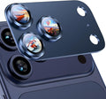 Uyiton for iPhone 17 Pro Max Camera Lens Protector, Metal Frame Glass Cover | Not Easy to Break, Strong Adsorption, Case-Friendly, Metal 9H Sapphire Glass Rear Camera Screen Cover, Deep Blue by Uyiton