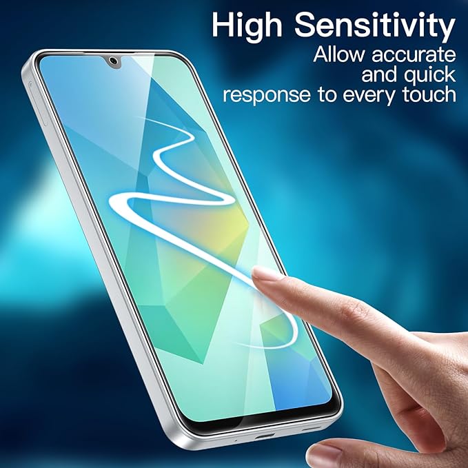 JETech Screen Protector for Galaxy A16, with Camera Lens Protector, 2+2Pack | HD Clear Tempered Glass, Anti-Scratch Protection - Image 5