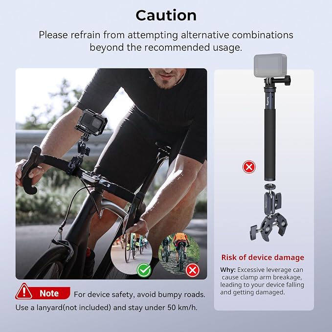 SMALLRIG Super Clamp Mount, Ballhead Magic Arm and Adapter for Gopro | Camera Monitor Mount with 1/4''-20, 3/8''-16 Threaded Holes, for Gopro / DSLR / Stabilizer - Image 8