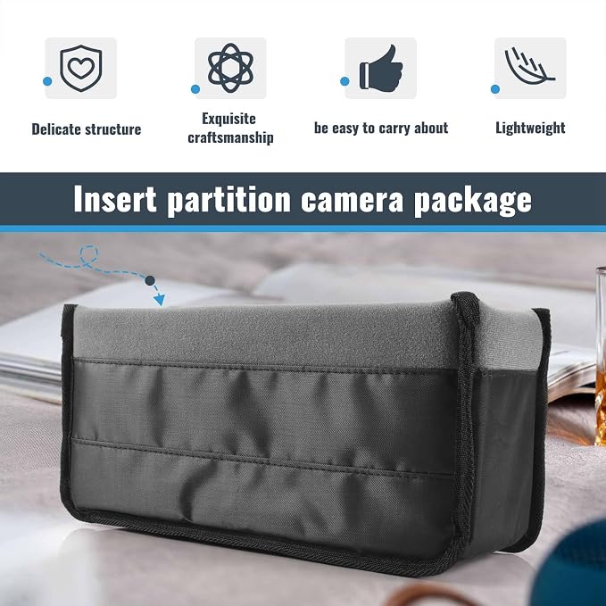 Shockproof Dslr Slr Camera Insert Organizer Case Partition Divider Protection Case(Black+Grey), 32x11x15cm, 243293A3 - Image 5
