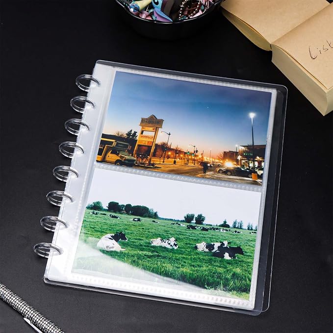 Clear Discbound Pocket Sleeves 8 Disc Sheet Protectors 20 Inner Pages PP 4x6 Pockets PET Cover Photo Card Protector Binder Album (2 Pocket - 8 Disc) - Image 7
