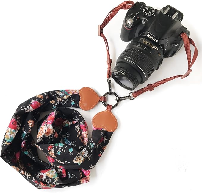 Alled Camera Neck Shoulder Belt Strap, Chevron Scarf Vintage Print Soft Coloful Camera Straps for Women/Men for DSLR/SLR - Image 3