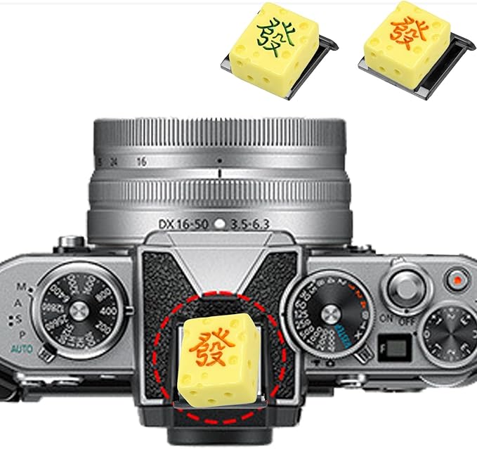 Camera Hot Shoe Cover, Cute Hot Shoe Cap, Hot Shoe Protector Compatible with Sony Fujifilm Fuji Canon Nikon Pentax Leical Panasonic (2pcs Mahjong) by MENGSOOD