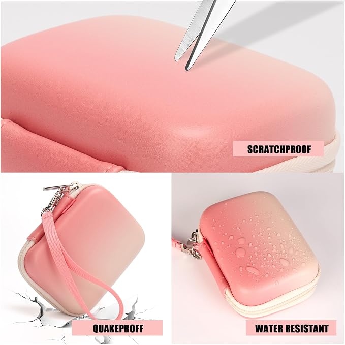 Cwatcun Digital Camera Case, Compact Protective Pouch for Kodak/Canon/Sony | Fits cameras up to 4.9"x3.5"x2.2". 900Dscratch-resistant, water-repellent, 3-layer shockproof sponge, detachable wristband. - Image 9