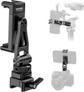 NEEWER Metal Phone Tripod Mount with Cold Shoe NATO Clamp Compatible with DJI RS5 RS4 RS3 Pro RS2 RSC2 Gimbal Stabilizer, 180° Tilt Phone Clip Holder Compatible with iPhone 15 Pro Camera Cage, GA010 by Neewer