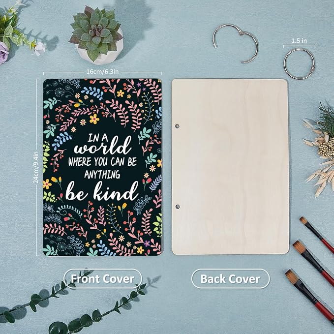 SUPERDANT Gift Card Organizer Greeting Card Book Post Cards Album Be Kind | Christmas Holiday Wedding Cards Keepsake Books, Memory Storage Photo Holder Planner Journal, Present for Wife Girlfriend Mom - Image 3