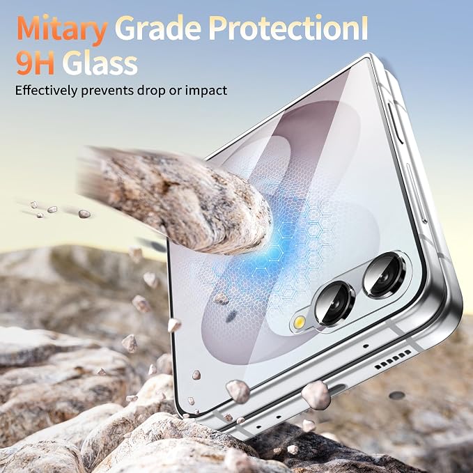 [2 Sets 6 Pack] Screen Protector for Samsung Galaxy Z Flip 8/Flip 7 | Internal Flexible TPU Film + Outer Glass Film + Metal Camera Lens Protector, Anti-Scratch, No Bubbles, Easy Installation - Image 3