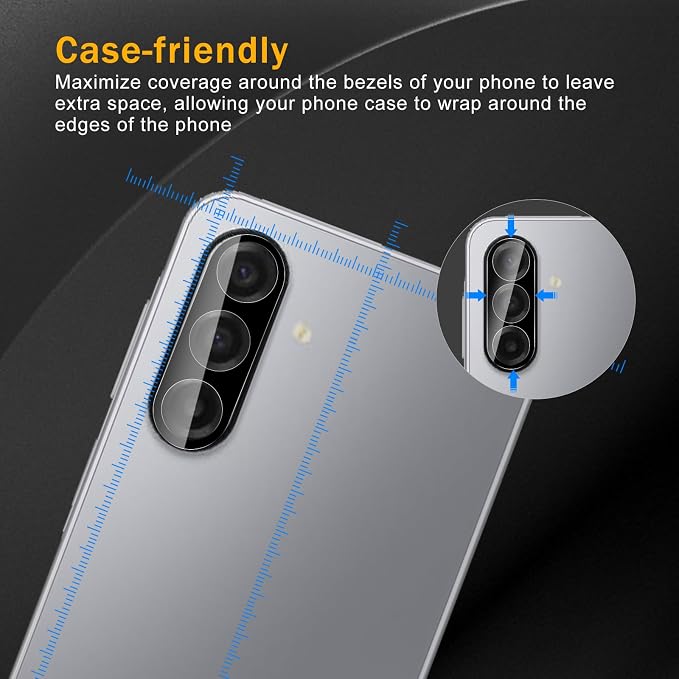 3 Pack Camera Lens Protector for Samsung Galaxy A17 5G | Tempered Glass,Anti-Fingerprint,9H Hardness,Scratch Resistant,Easy to Install,Bubble Free,HD Clarity - Image 3