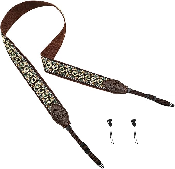 Camera Straps for Photographers, 1.5" Leather Camera Neck Strap, Quick Release Shoulder Camera Strap for All Cameras - Image 2