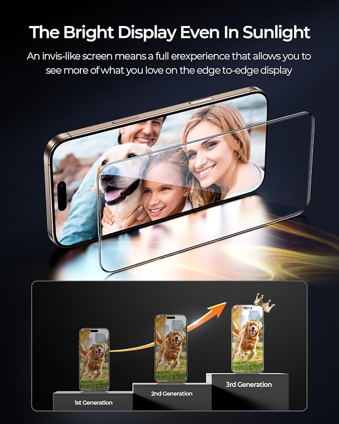 4-Pack Privacy Screen Protector for iPhone 13 Pro Max [100% Anti-Spy] | [9H+ Military-Grade Aerospace Glass][Auto-Alignment Kits] Shatterproof Tempered Glass Film for 13 Pro Max 6.7" Zero-Bubble - Image 7