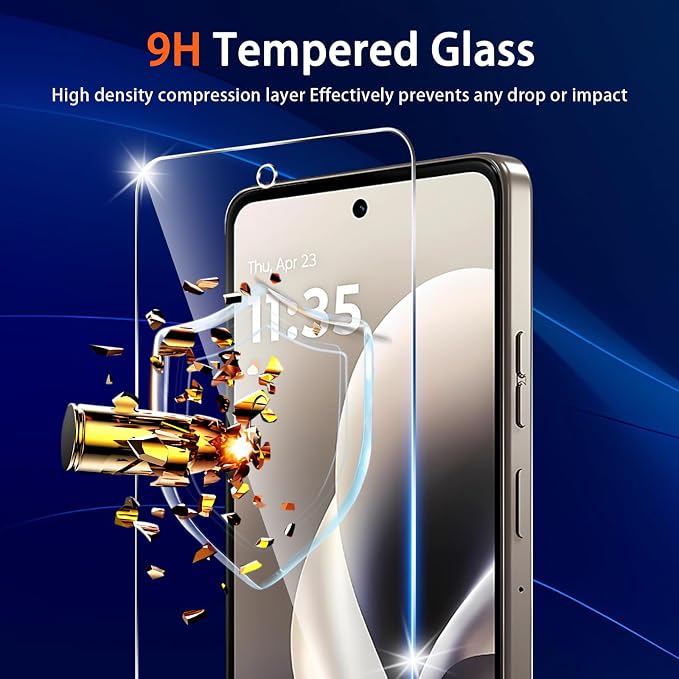 (3+2 Pack) Designed for Motorola Moto G Power 5G 2026 Tempered Glass Screen Protector + Camera Lens Protector,[3D Touch][Bubble-Free][Anti-Scratch] Screen Protector Glass For Motorola G Power 2026 - Image 3