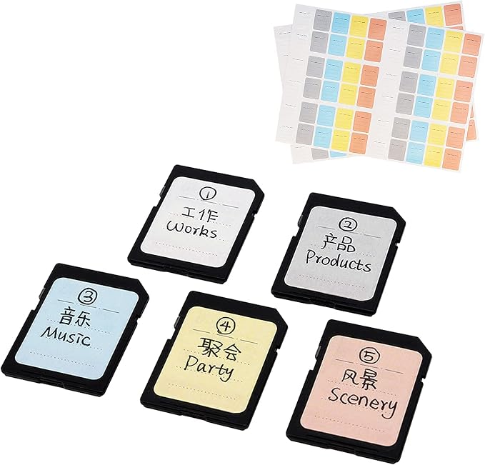 40 Slots Memory Card Case + 120 Count Card Labels: Camera Memory Card Holder Organizer with Memory Card Labels for SD SDHC SDXC Cfexpress Card - Image 6