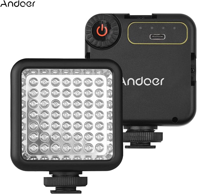 Mini IR Night Vision Light Infrared Photography Light for Video Camera Camcorder Built-in Rechargeable Battery with 3 Cold Shoe Mount for Vlog Video Recording - Image 5