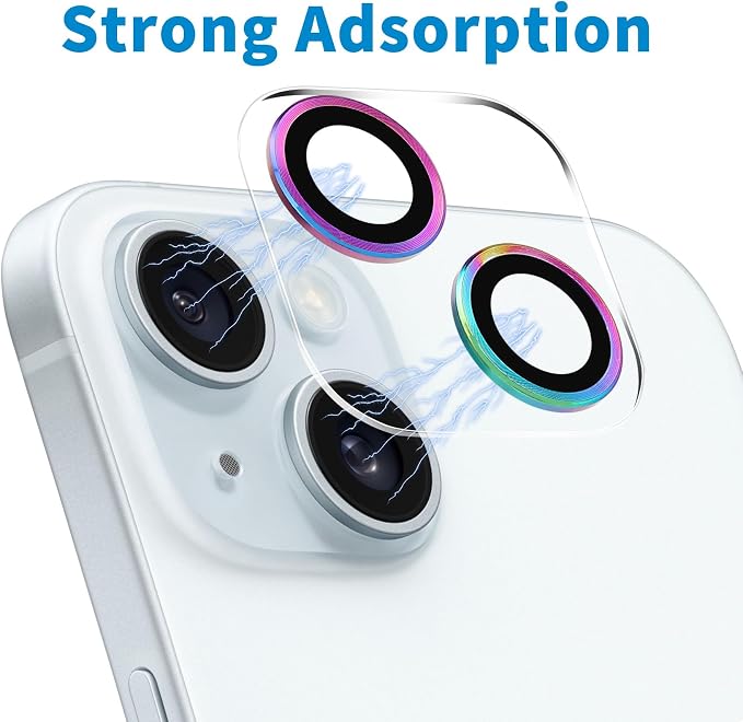 Dengduoduo 3 Pack Tempered Glass Camera Lens Protector for iPhone 15 6.1" & for iPhone 15 Plus 6.7", Ultra HD, 9H Hardness, Anti-Scratch, Case Friendly, Easy to Install [No Affect on Night Shots] - Image 5