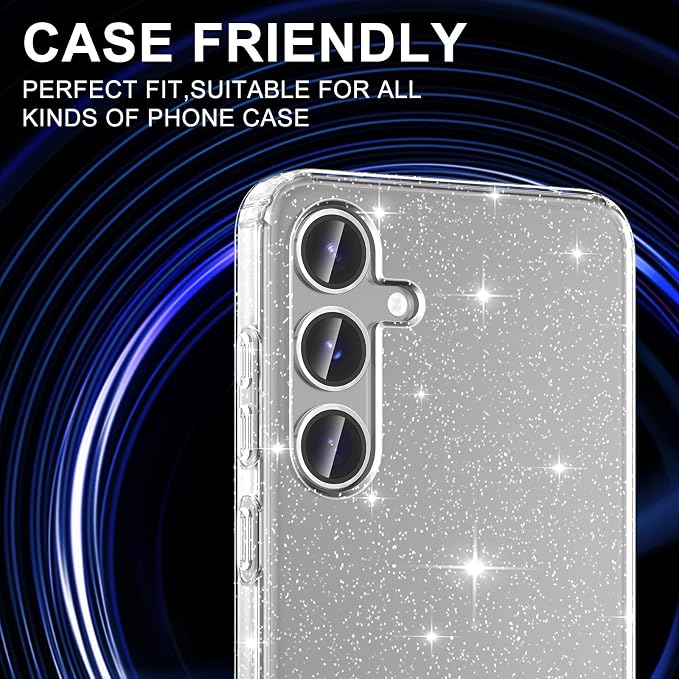 for Samsung Galaxy S25 Plus Camera Lens Protector, Individual Metal Ring Tempered Glass Lens Cover, [Strong Adsorption] Scratch Resistant Ultra-Thin HD Clear Lens Cover, 1 Set-Silvery - Image 5